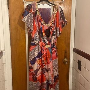 Paper Print Maxi Dress